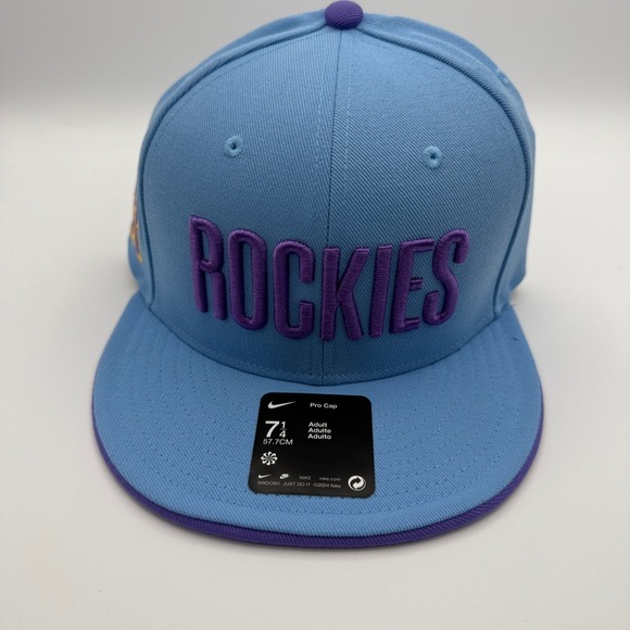 Other - Nike Colorado Rockies Pro Cap Hat Mens 7 1/4 Blue Purple Baseball